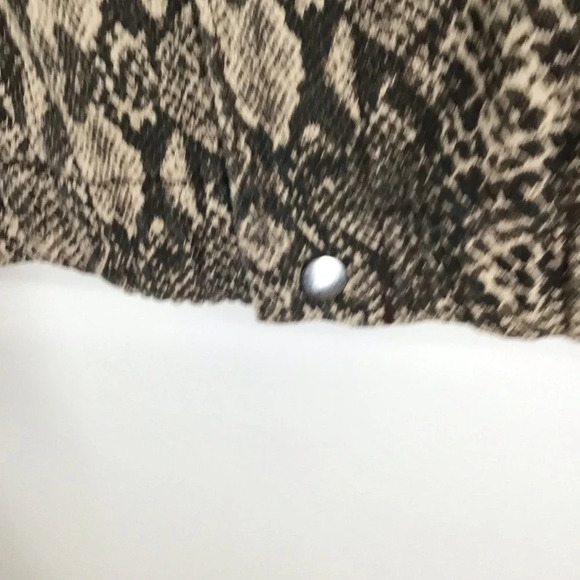 Love Fire Reptile Twill Bomber Jacket In Denim Fabric - Picture 5 of 8